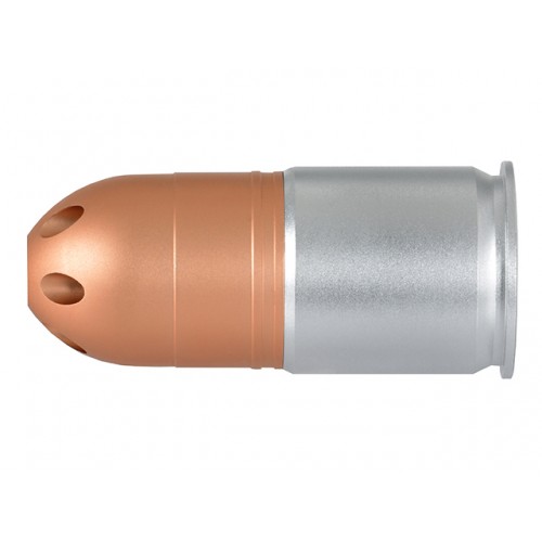 Double Bell M203 18rd 40mm Grenade, Designed for reliable performance in grenade launcher platforms, this 40mm gas-powered shell delivers consistent shot dispersion for immersive airsoft gameplay